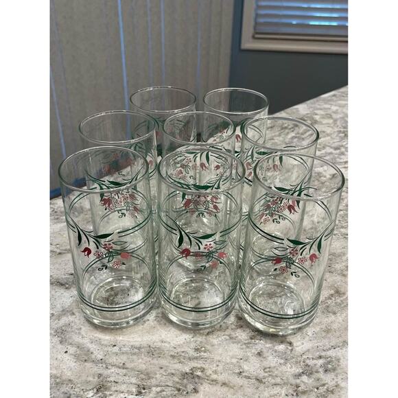 Vintage Libbey Glass 16oz Tumblers “Rosemarie” Pattern - Picture 4 of 6